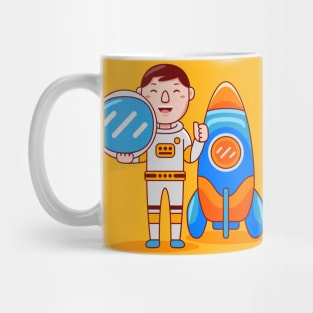 Cute Astronaut Cartoon Mug